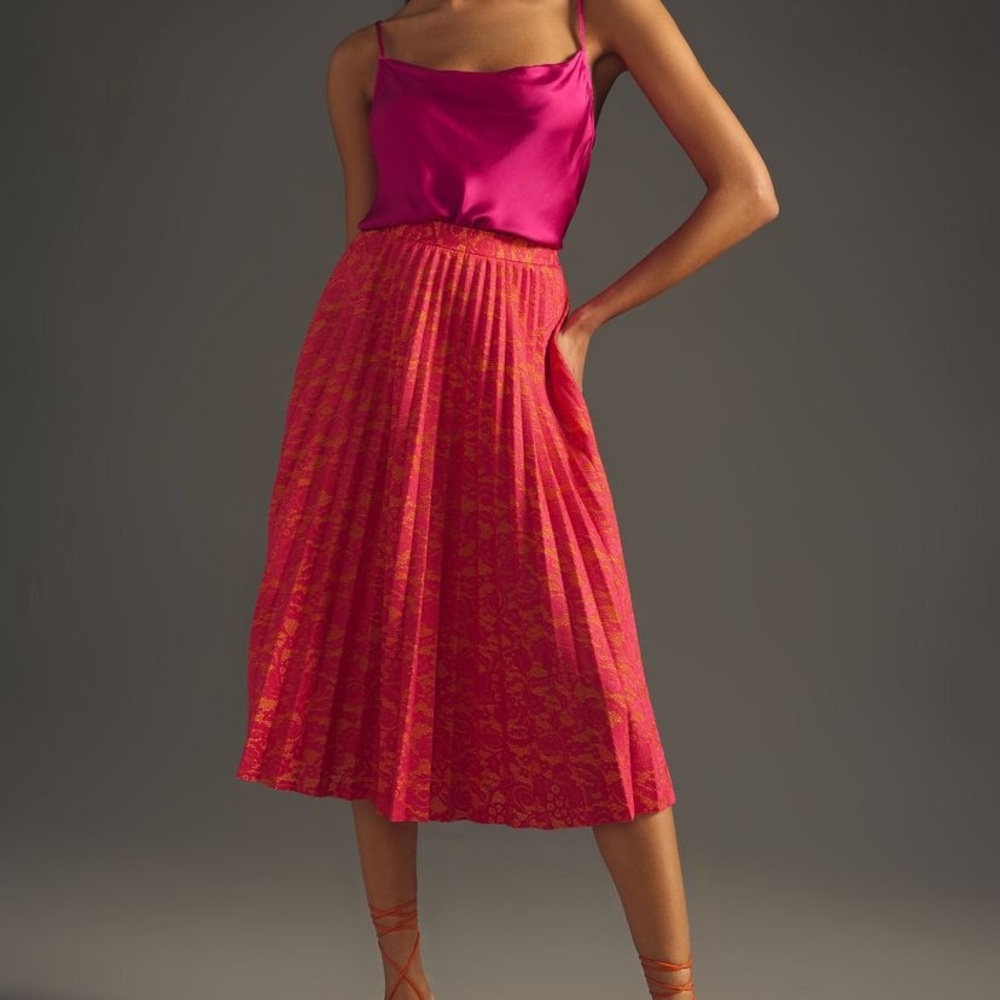 NWT Anthropologie Maeve Pleated Skirt